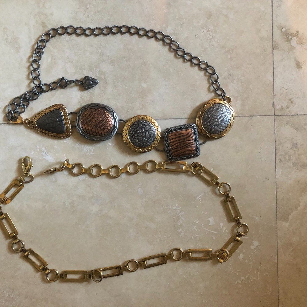 Metal chain belts great shape